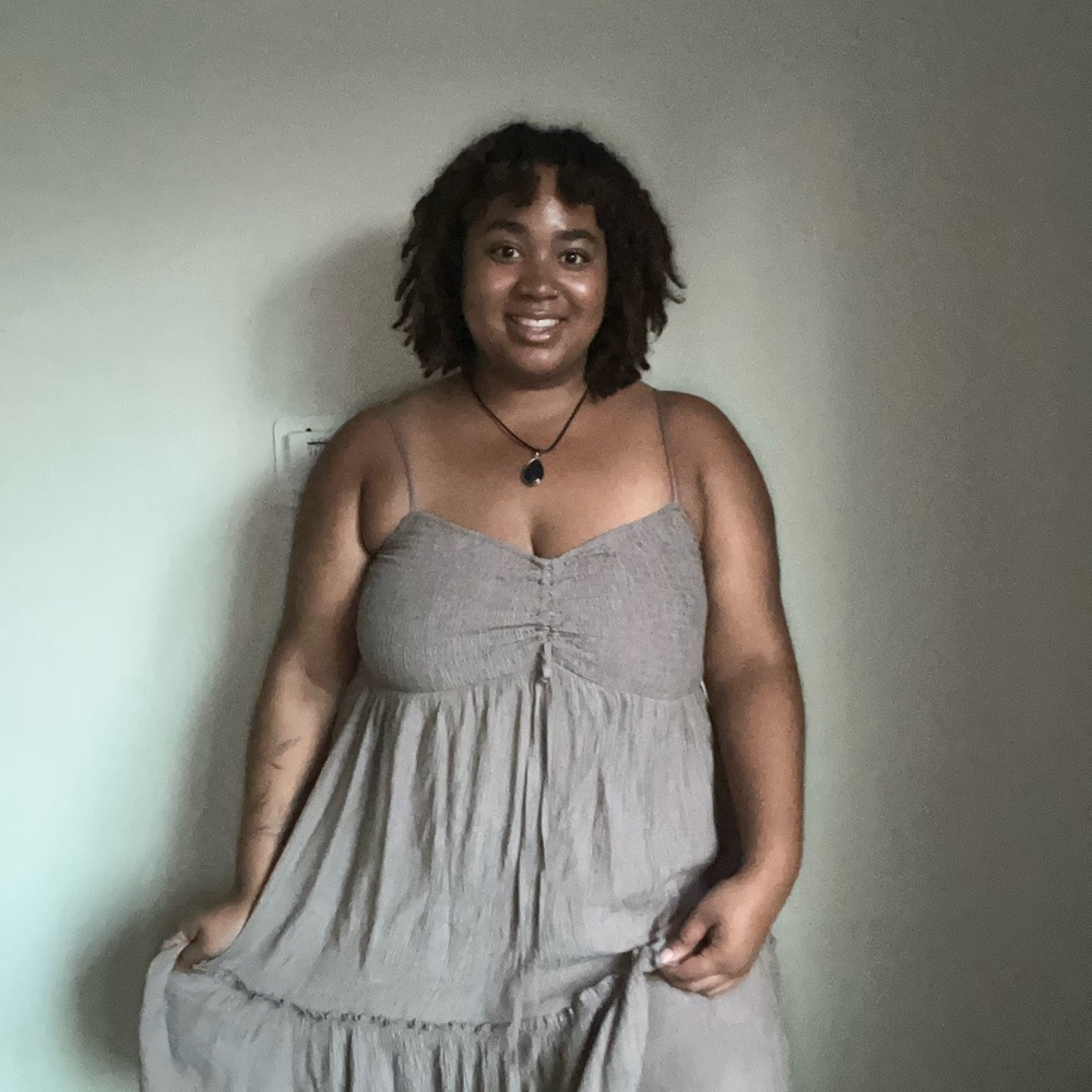 Tan Midi Boho Dress